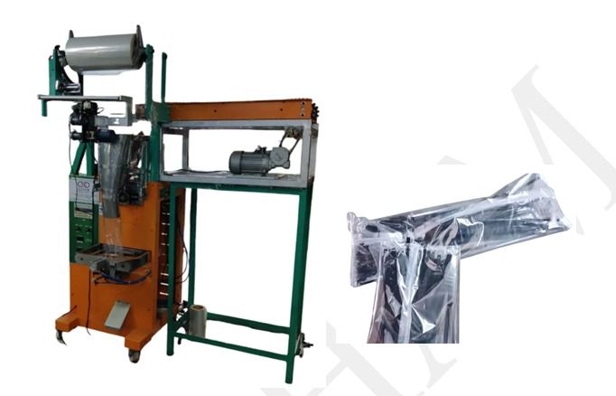 STEEL TIE COUNTING & POUCHING MACHINE.